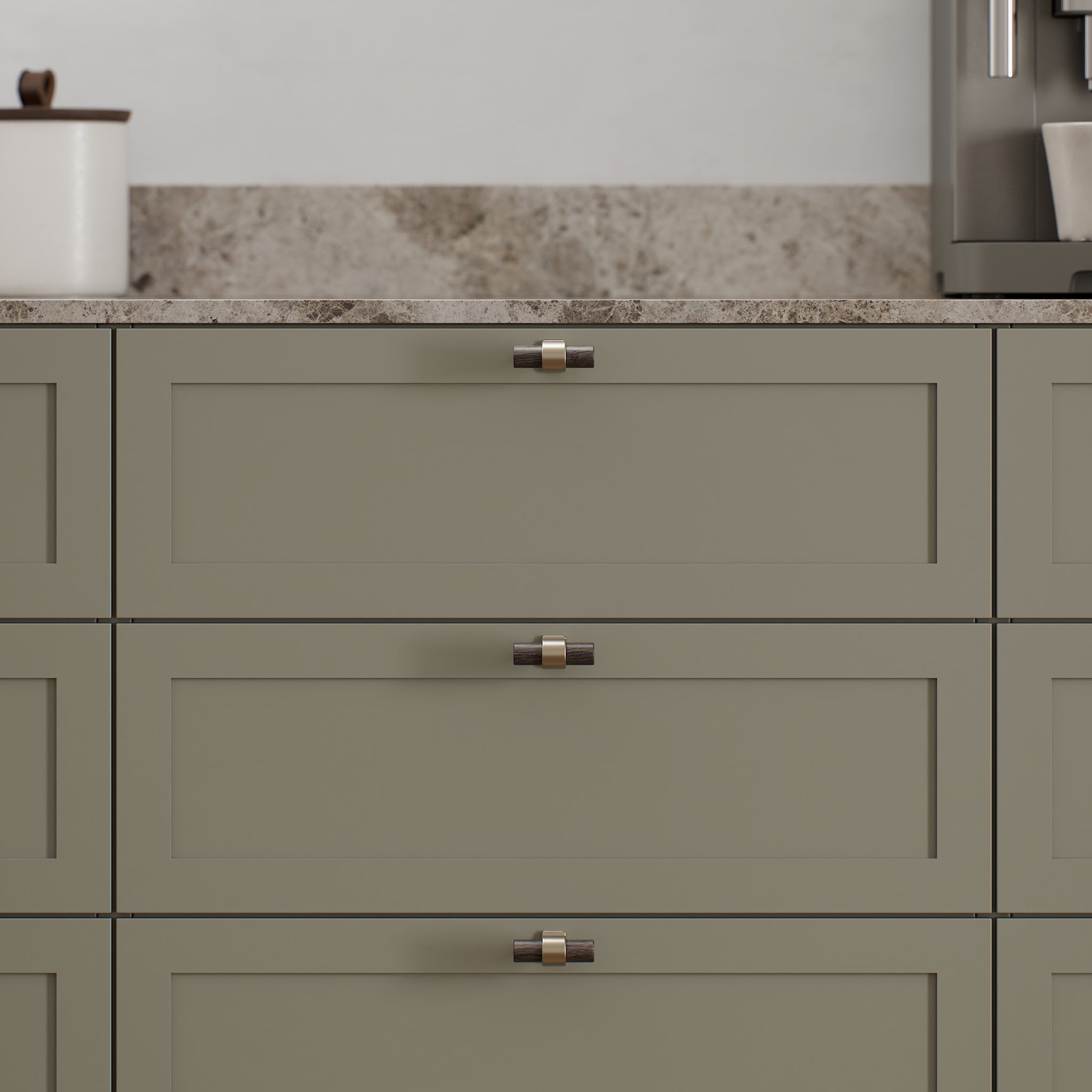 Knob T Bond | 5cm | Brushed Brass