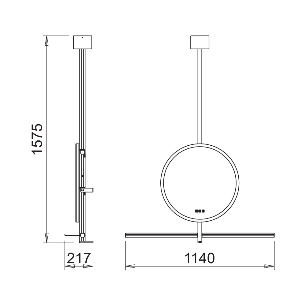 Bathroom Fixture IO with Mirror and Shelves D-M | 114cm