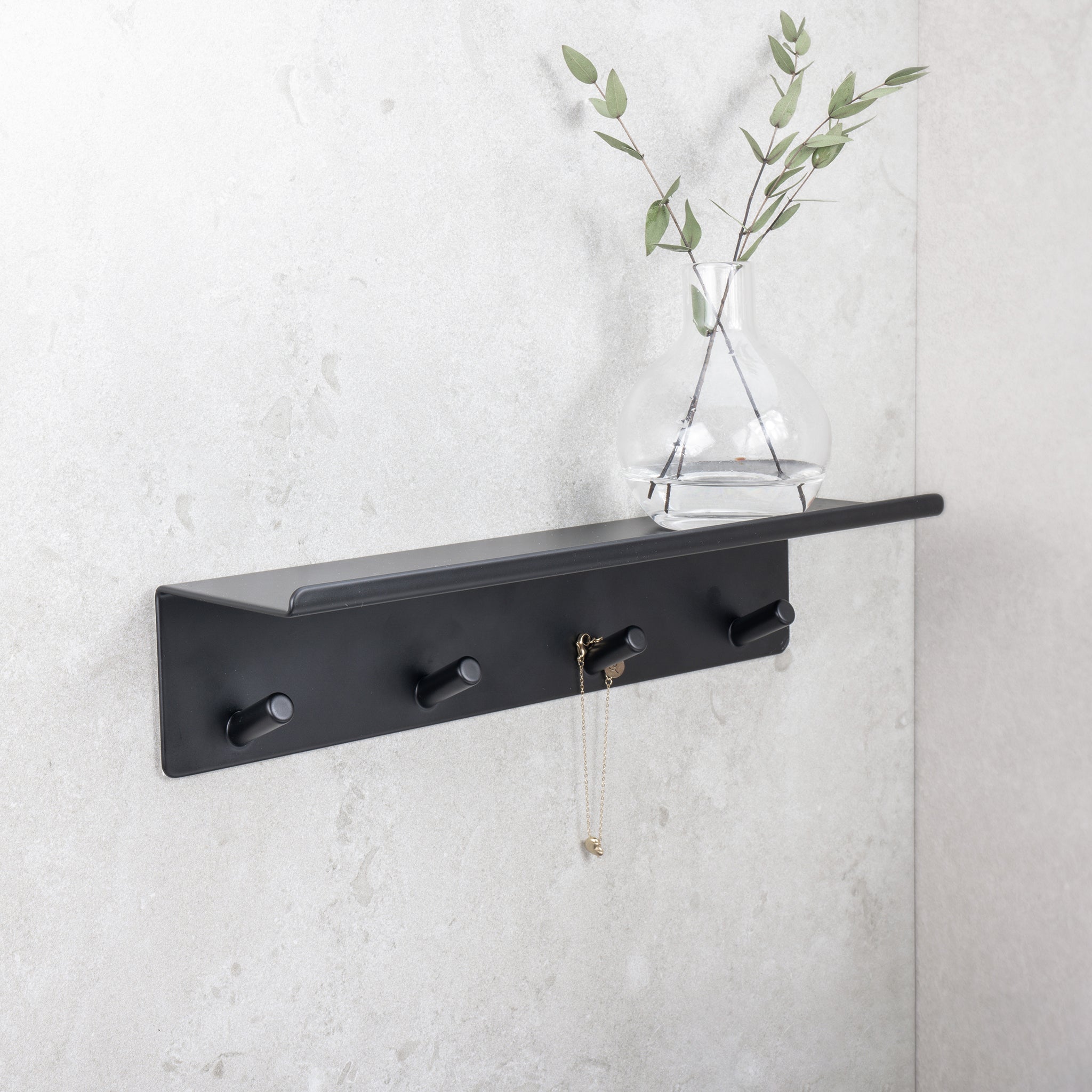 Bathroom Hook Shelf | Base | 30cm