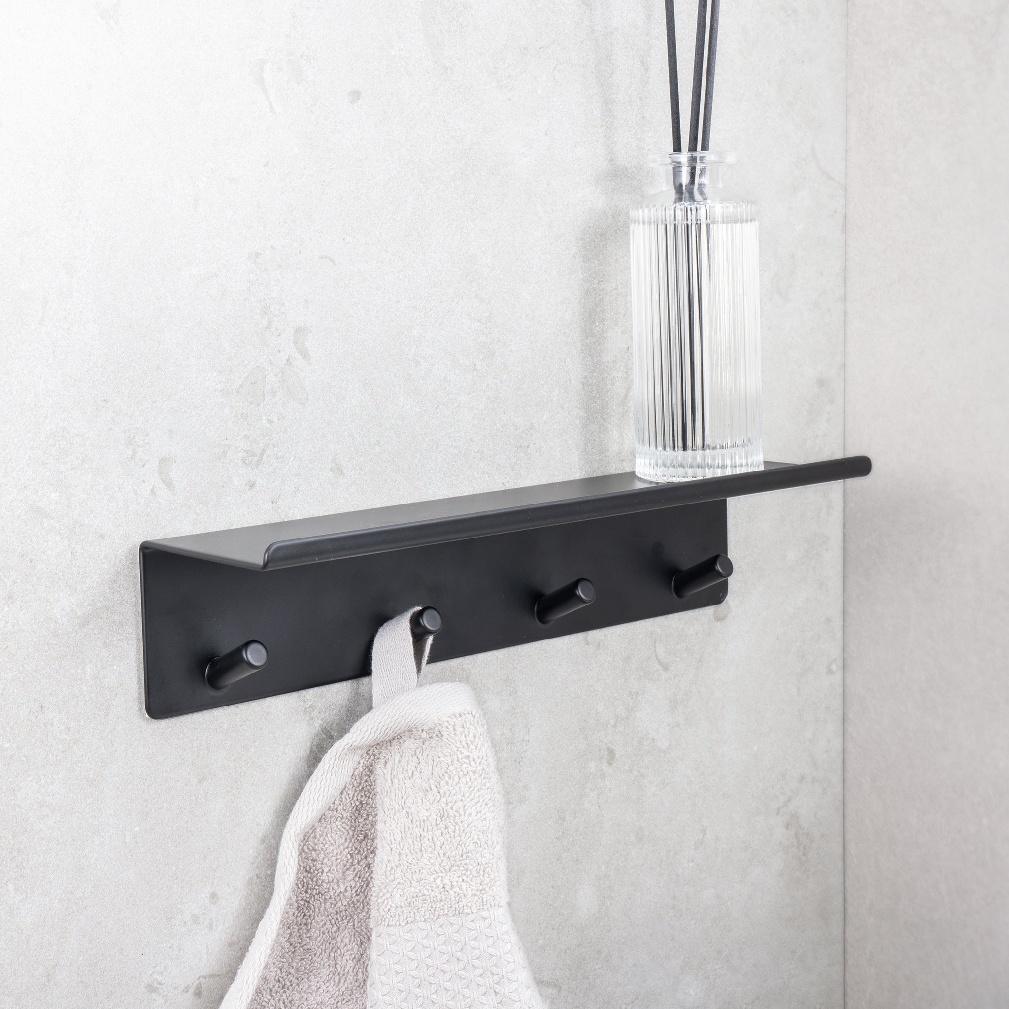 Bathroom Hook Shelf | Base | 30cm