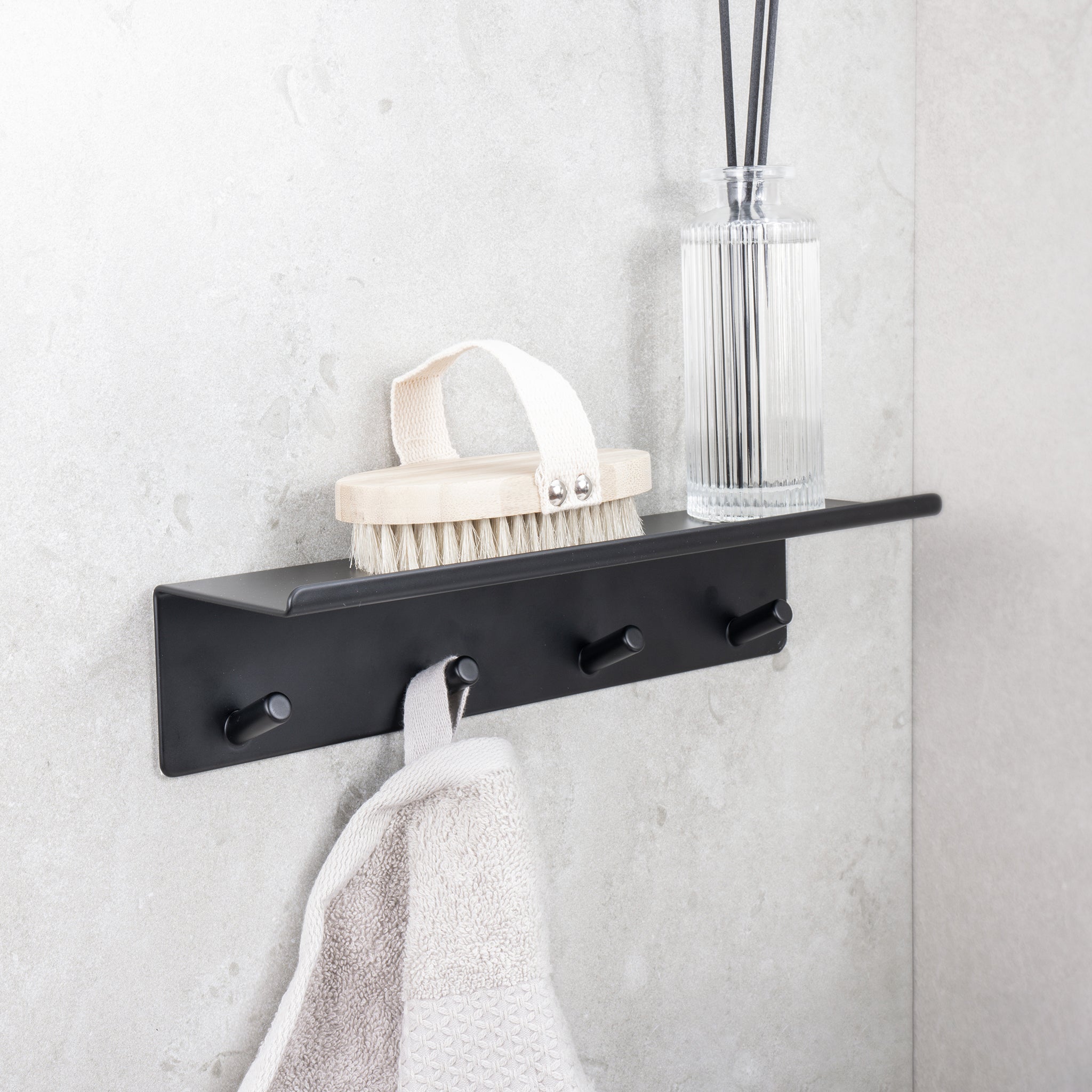 Bathroom Hook Shelf | Base | 30cm