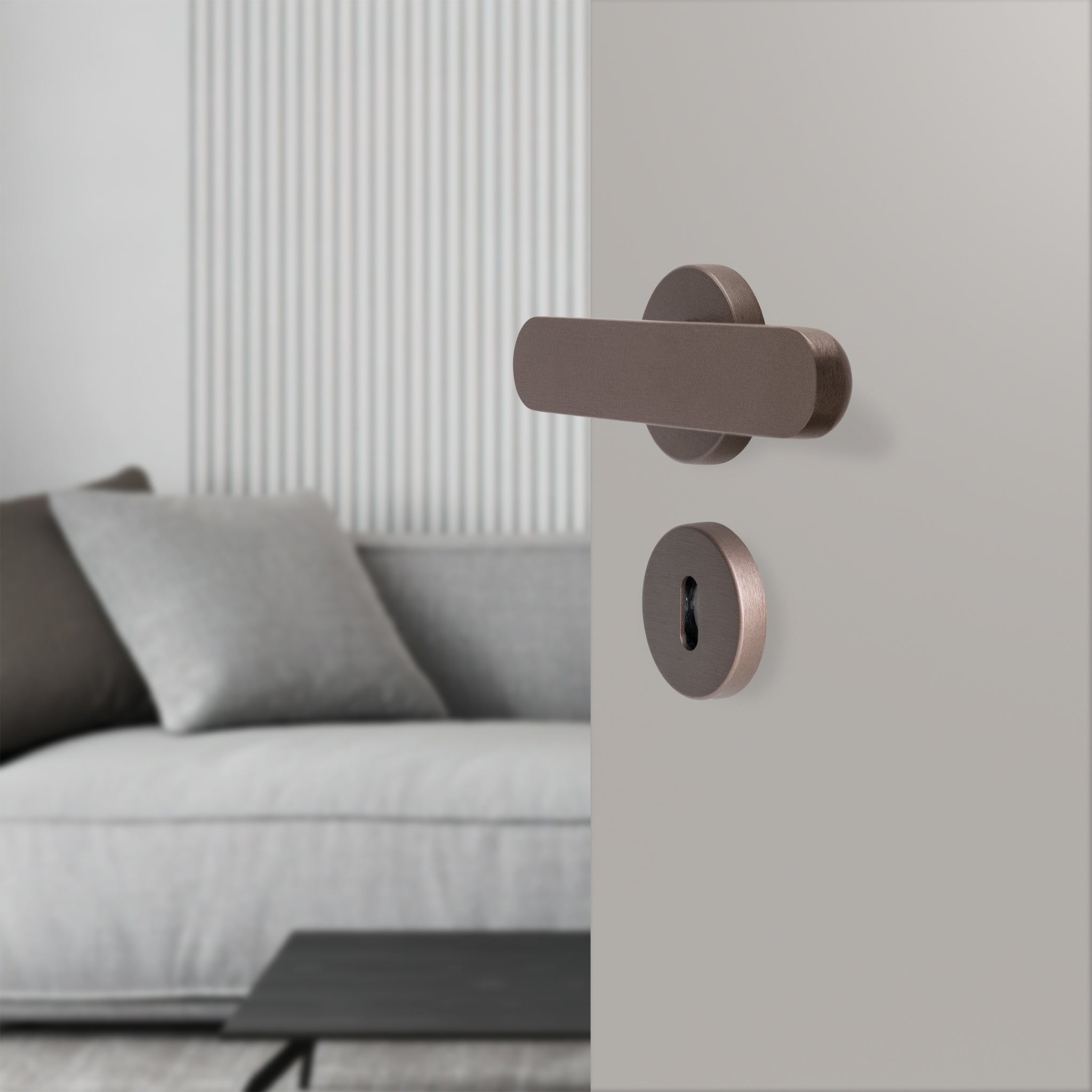 Sprung Door Handle Set | Vibe | Plain
