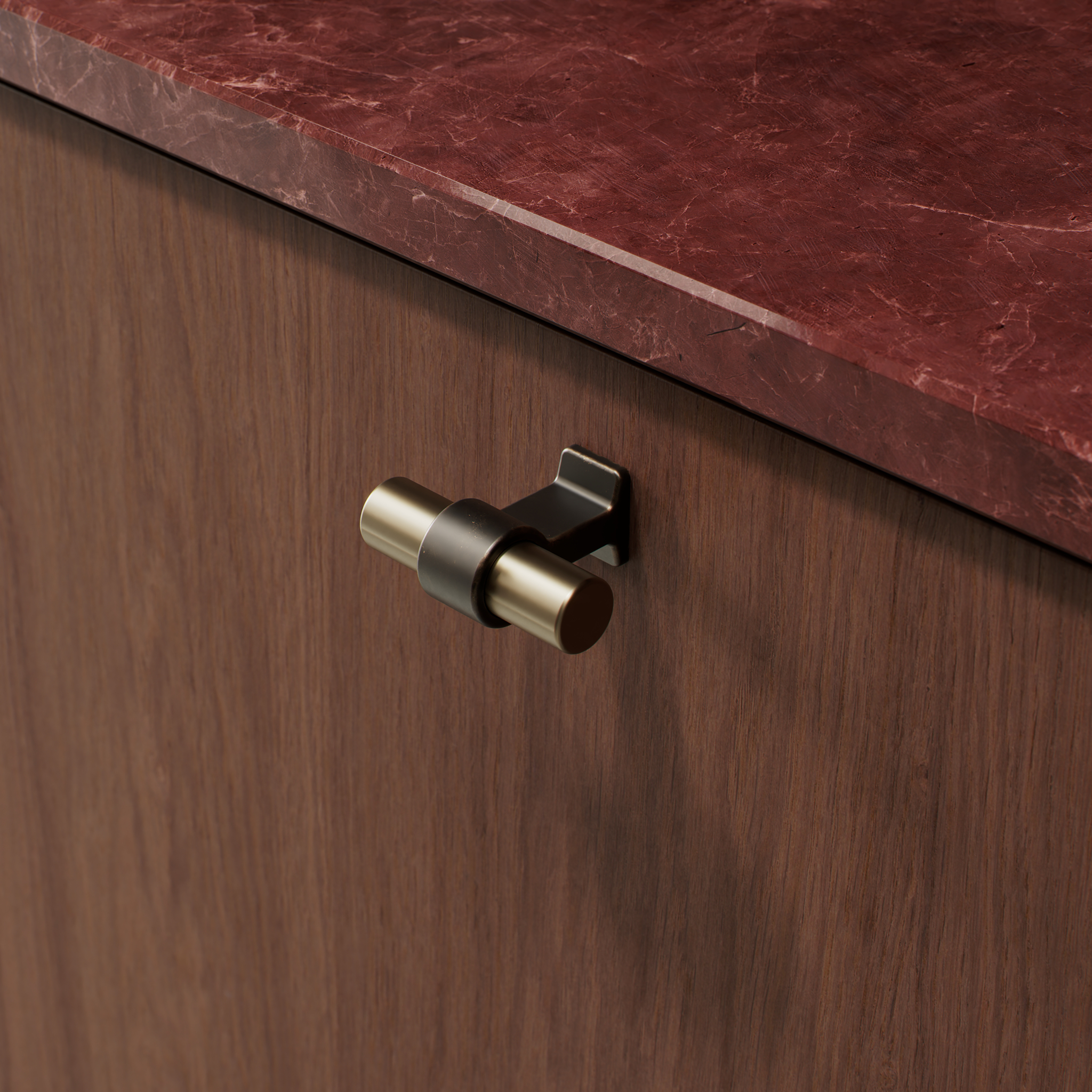 Knob T Bond | 5cm | Antique Brown