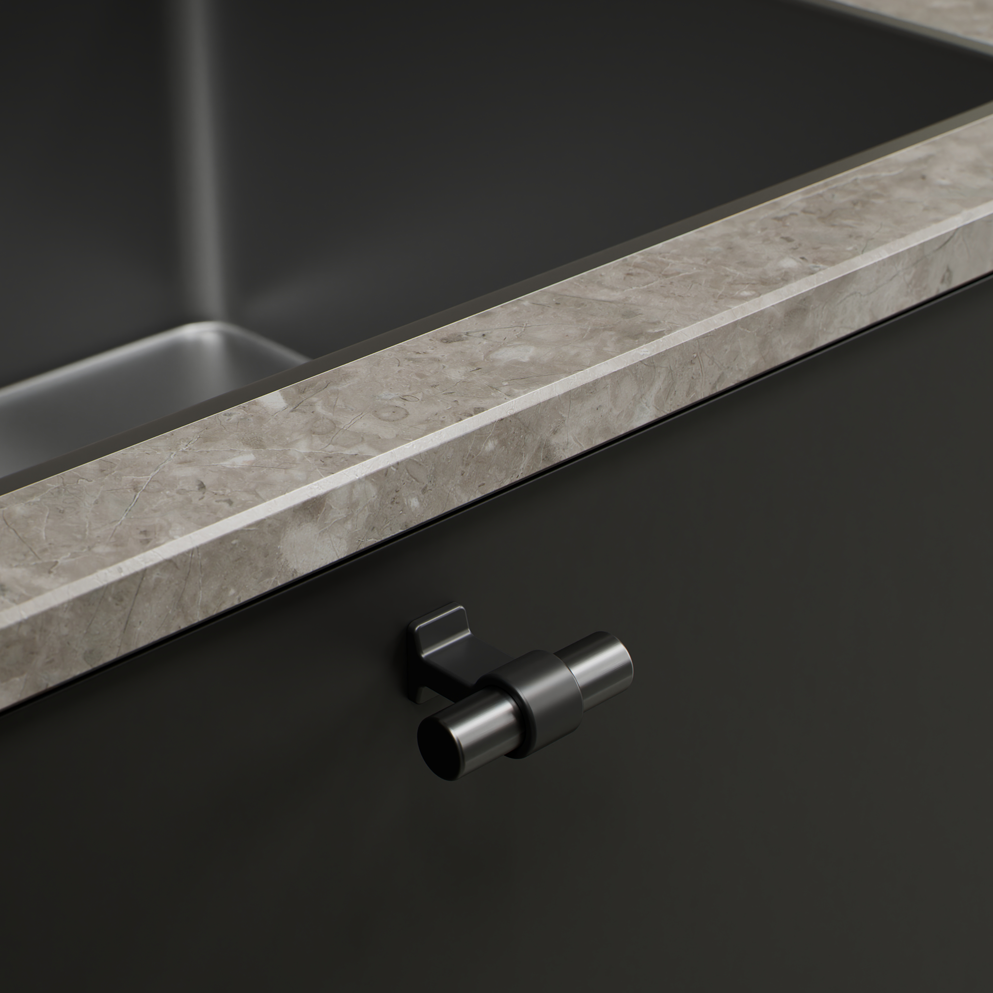 Knob T Bond | 5cm | Matt Black