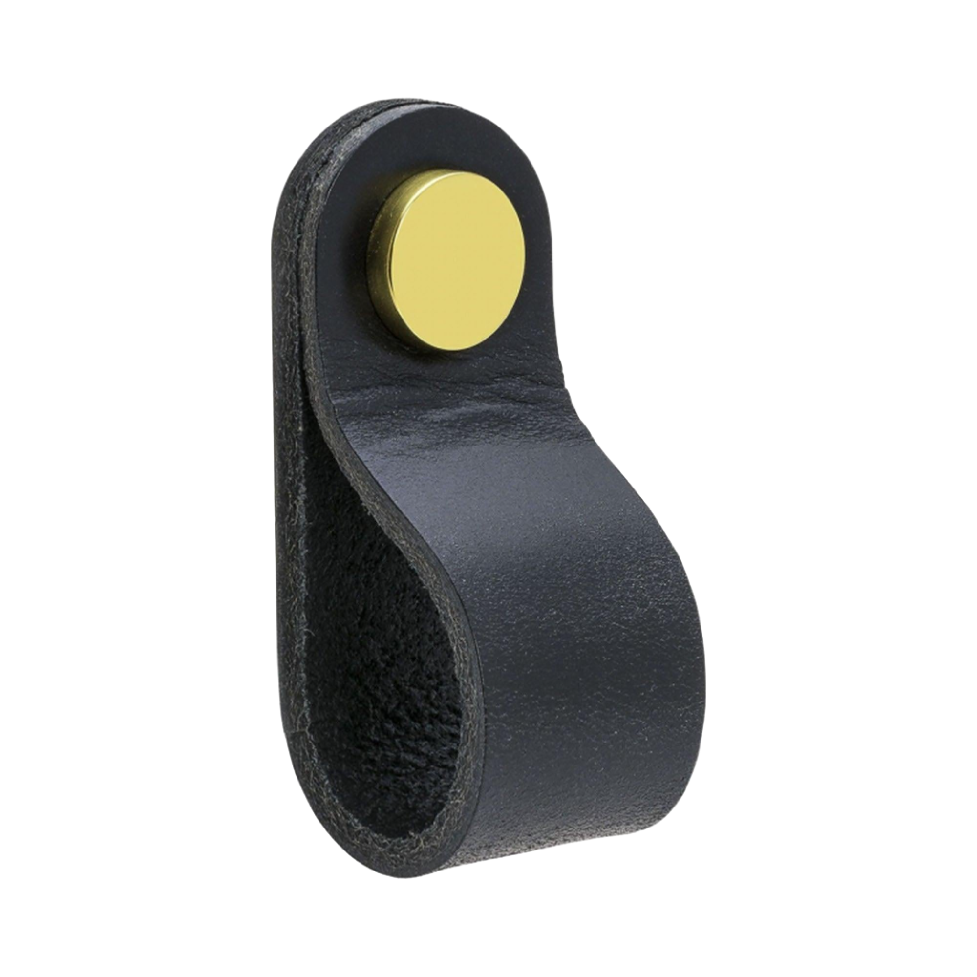 Knob Loop | Round | 6.5cm | Black Leather