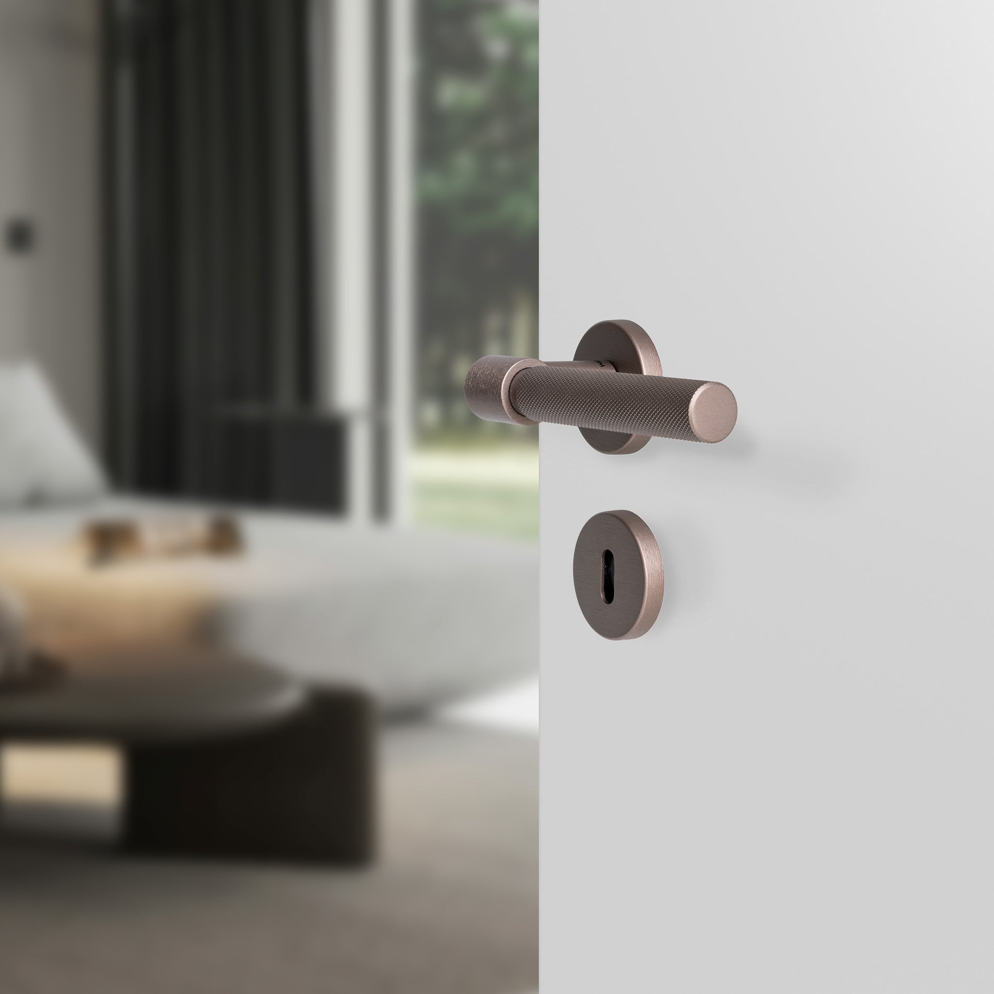 Sprung Door Handle Set | Helix 200