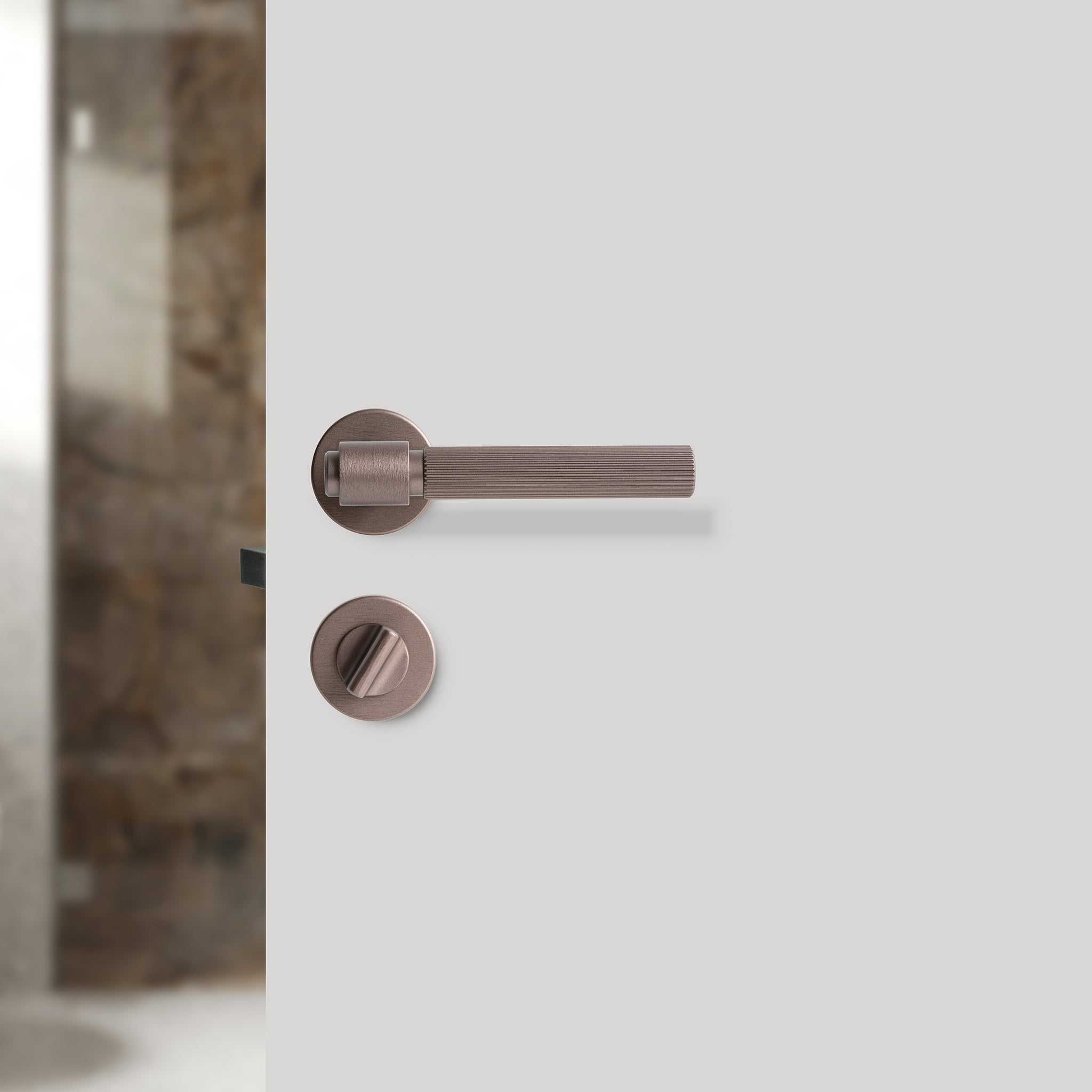 Sprung Door Handle Set | Helix 200 | Stripe