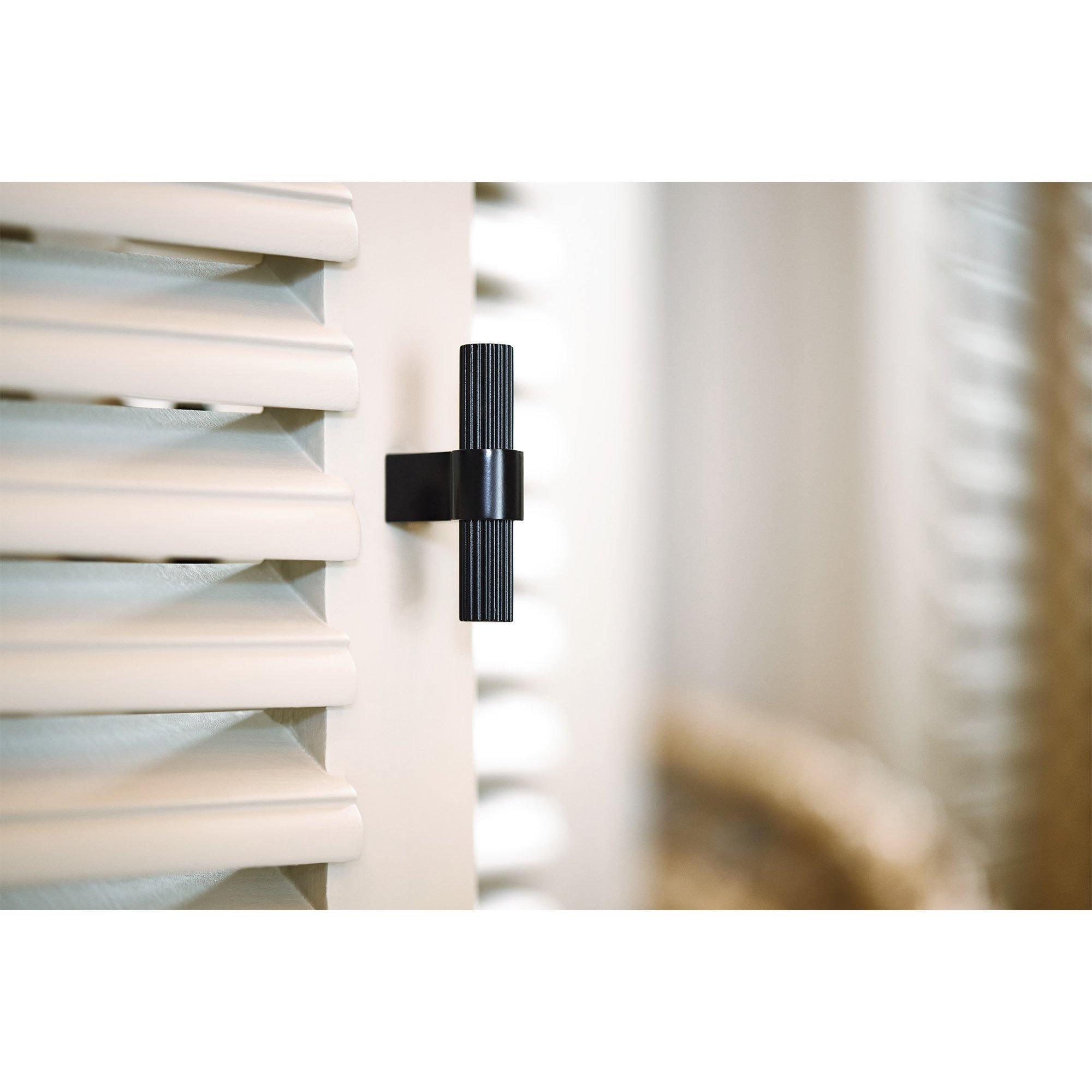 Knob T Helix Stripe, Antique Bronze - Scandi Handles