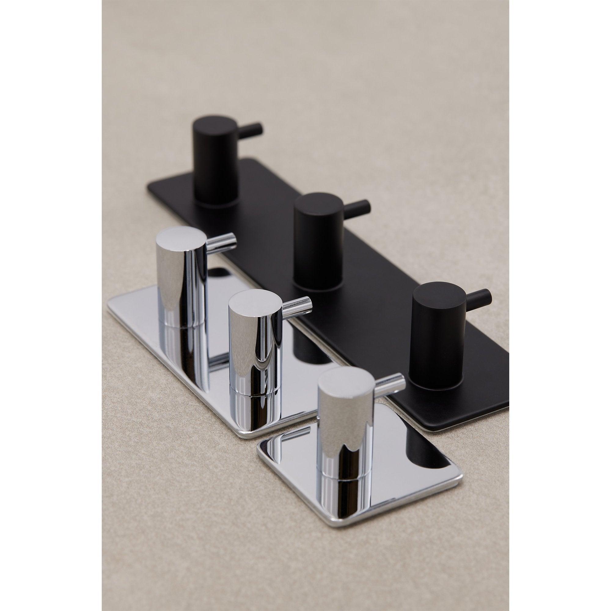 Base 220, 2 Hook, Matt Black - Scandi Handles