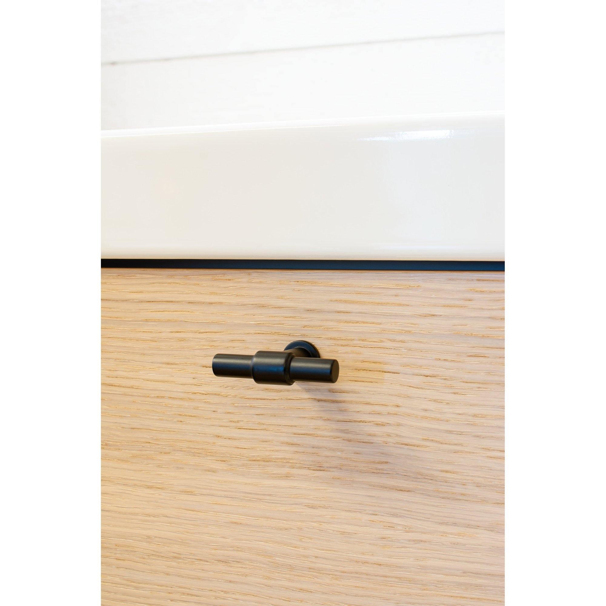 Knob T-type, Matt Black - Scandi Handles