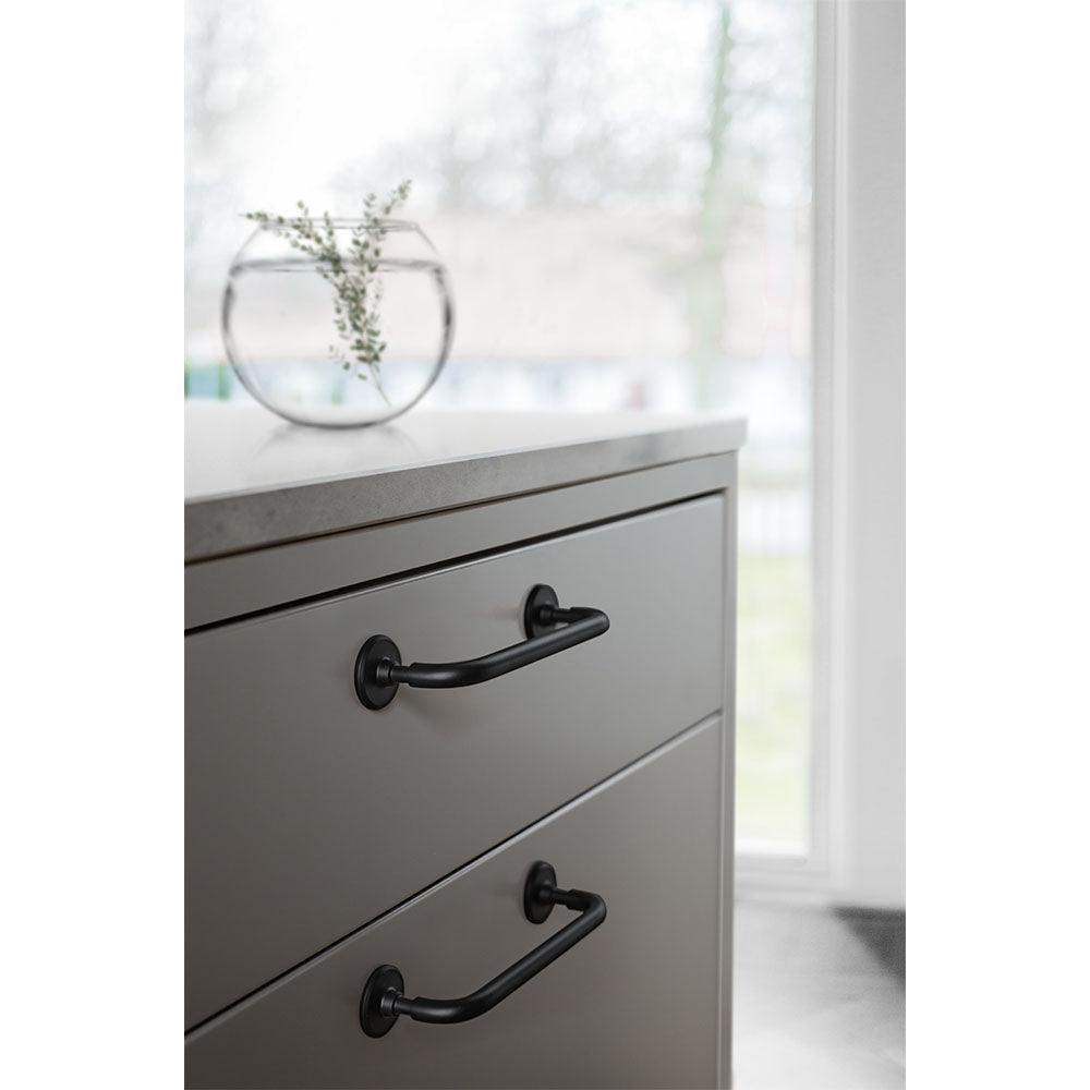 Handle Jubilee, Matt black, available in different sizes (156/188mm) - Scandi Handles