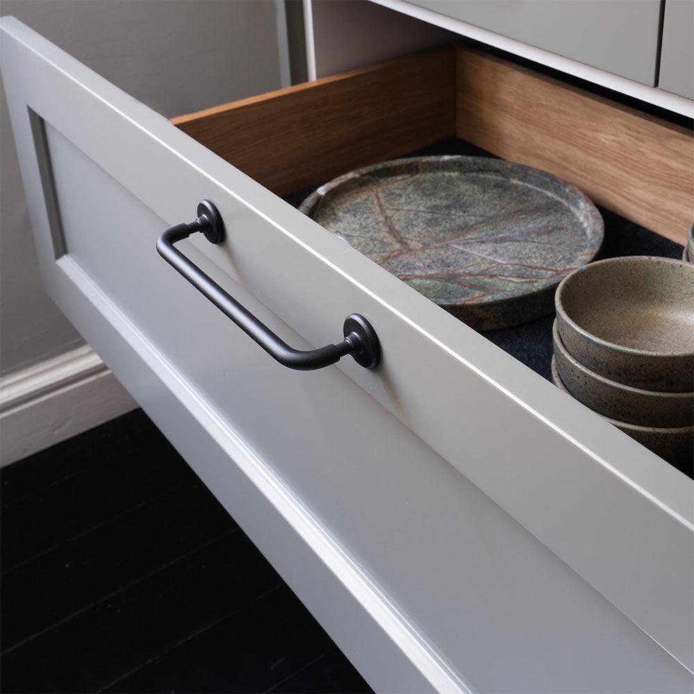 Handle Jubilee, Matt black, available in different sizes (156/188mm) - Scandi Handles