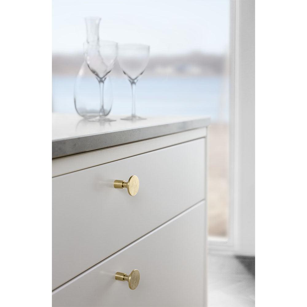 Knob Jubilee, 28mm, Untreated brass - Scandi Handles