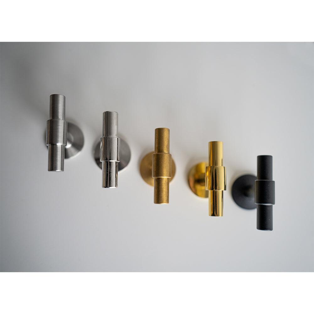 Knob T Uniform, Brushed stainless steel - Scandi Handles