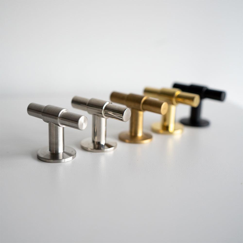 Knob T Uniform, Brushed stainless steel - Scandi Handles