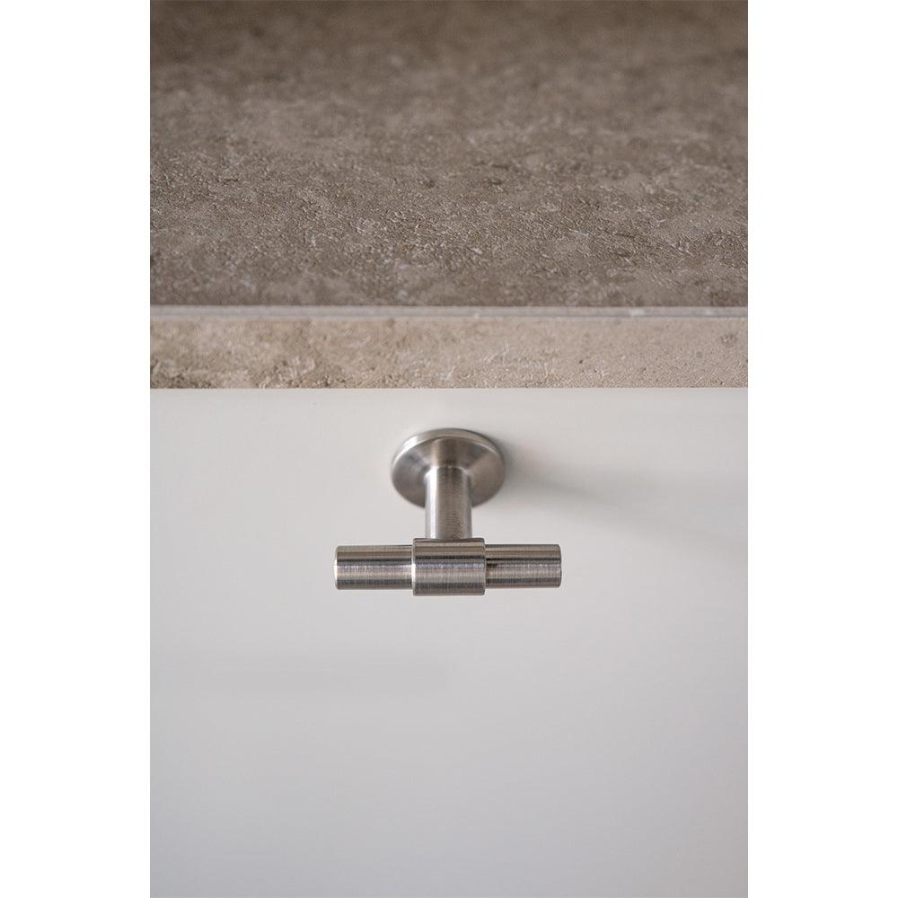 Knob T Uniform, Brushed stainless steel - Scandi Handles