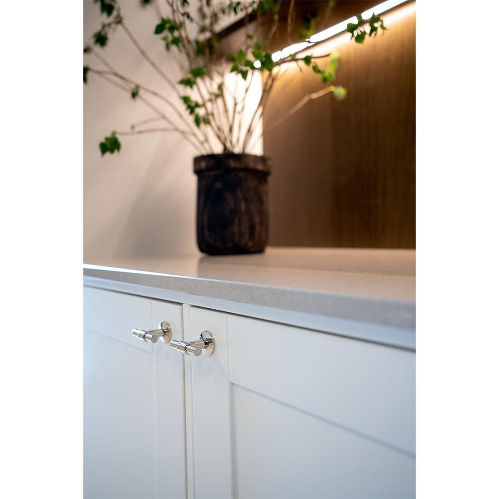 Knob T Uniform, Brushed stainless steel - Scandi Handles