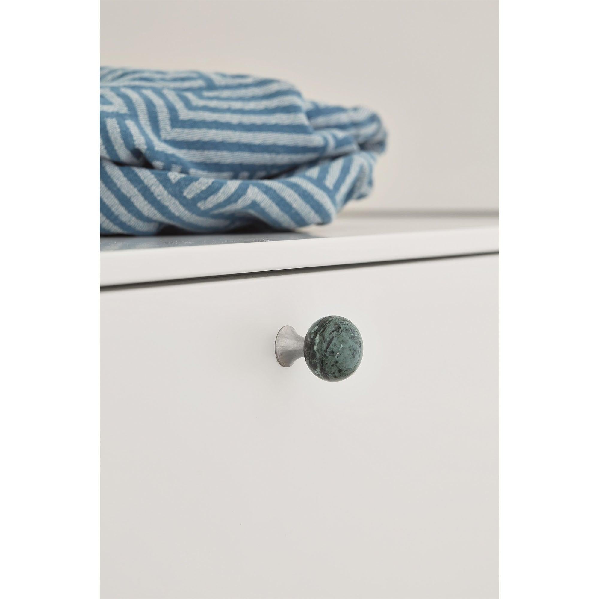 Knob Bead Straight, 28mm, Marble/green - Scandi Handles