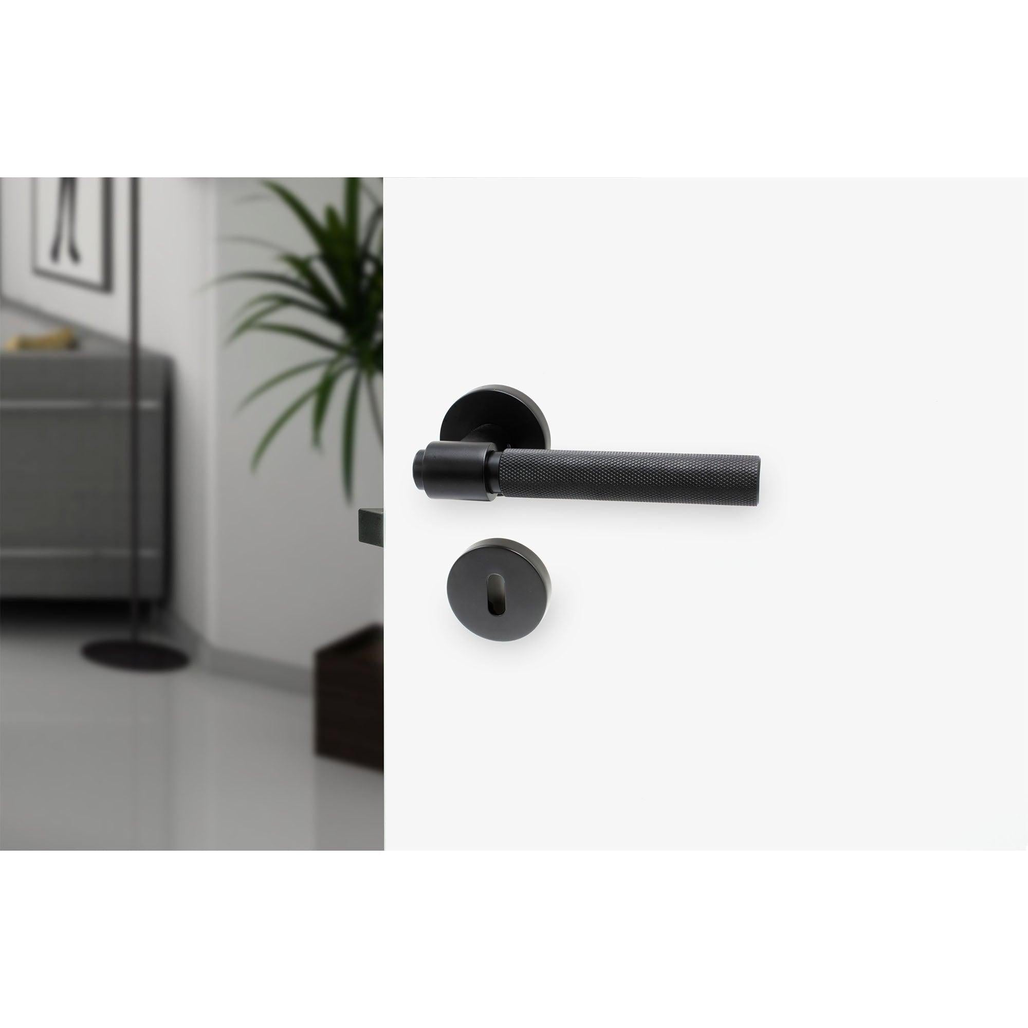Door handle Helix 200, Matt Black - Scandi Handles