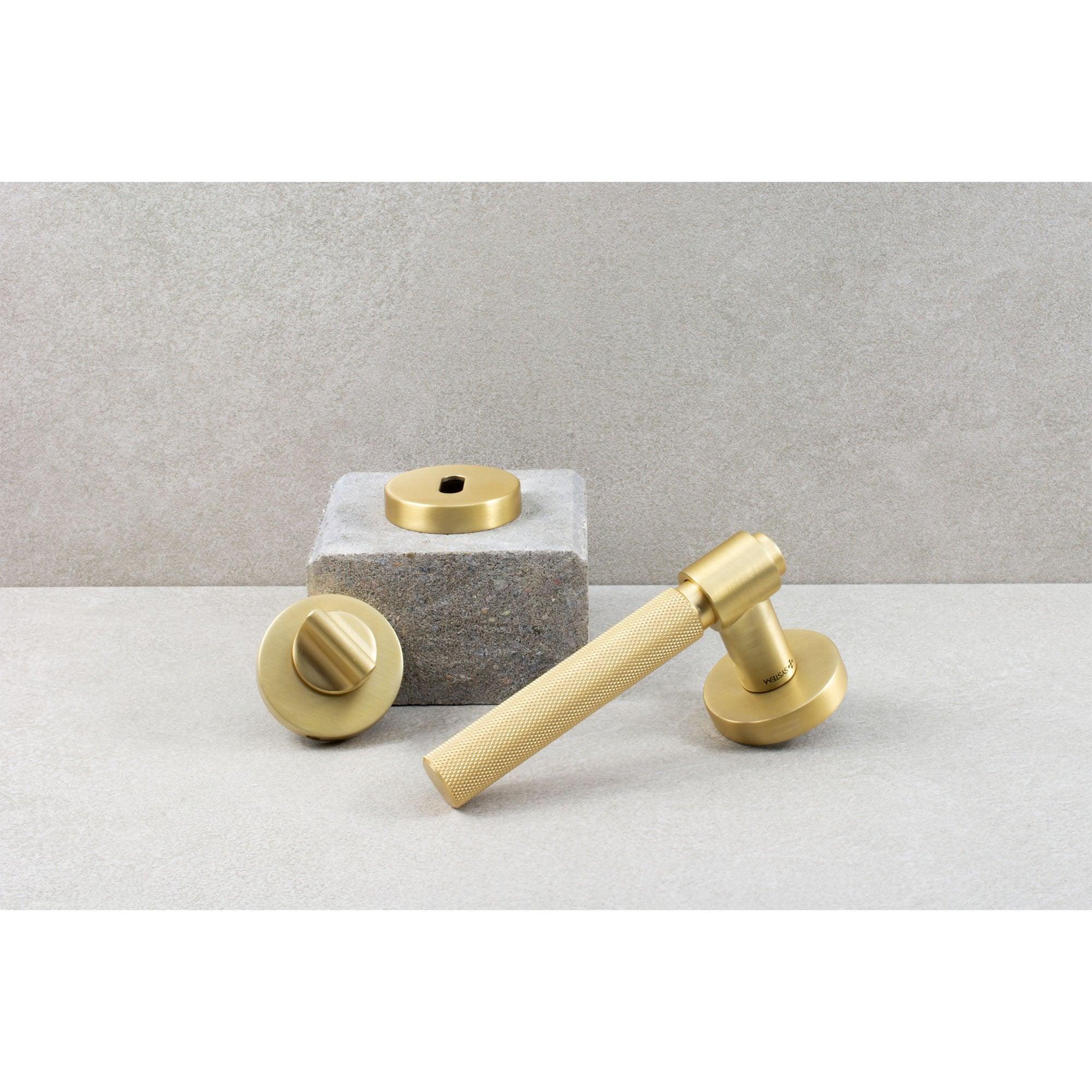 Toilet knob R, Brushed Brass - Scandi Handles
