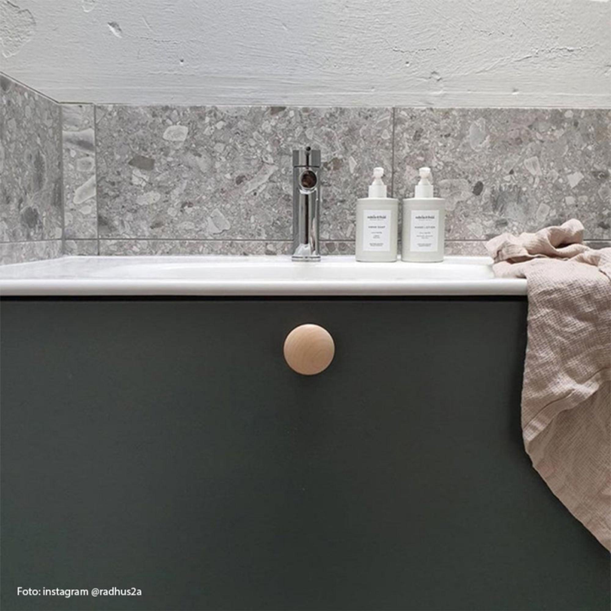 Knob Mushroom, 50mm, Untreated birch - Scandi Handles