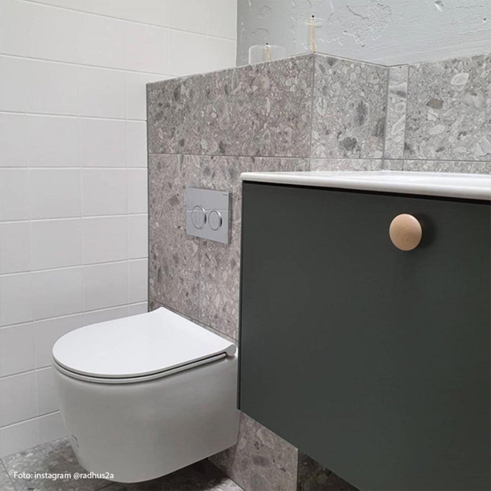 Knob Mushroom, 50mm, Untreated birch - Scandi Handles