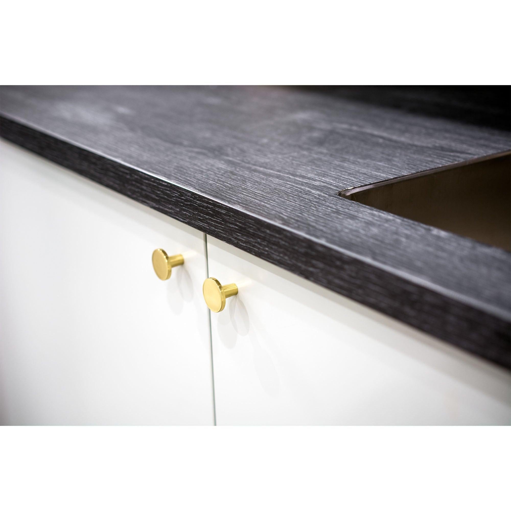 Knob Dalby, 25mm, Polished Brass - Scandi Handles