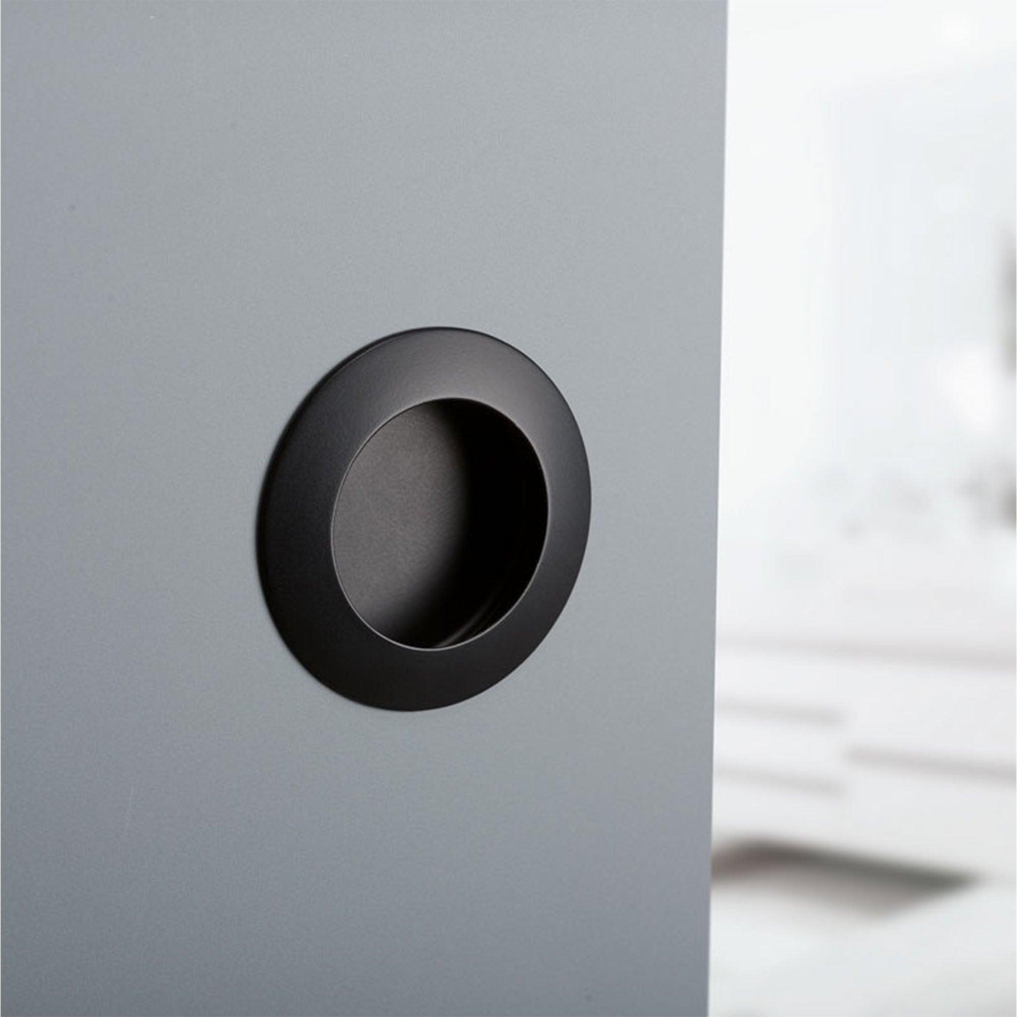 Recessed handle Hollow, 40mm, Matt black - Scandi Handles