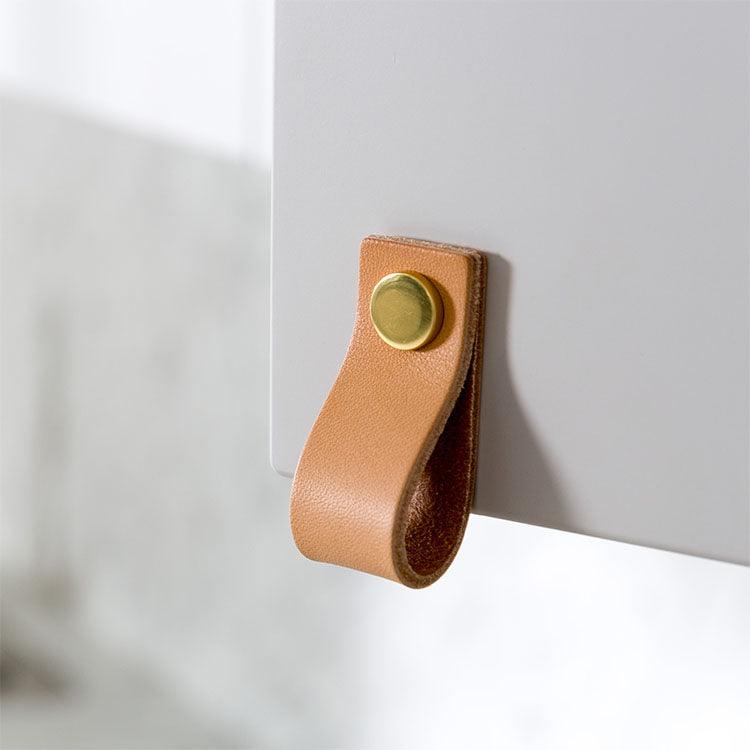 Loop, Natural leather/black - Scandi Handles