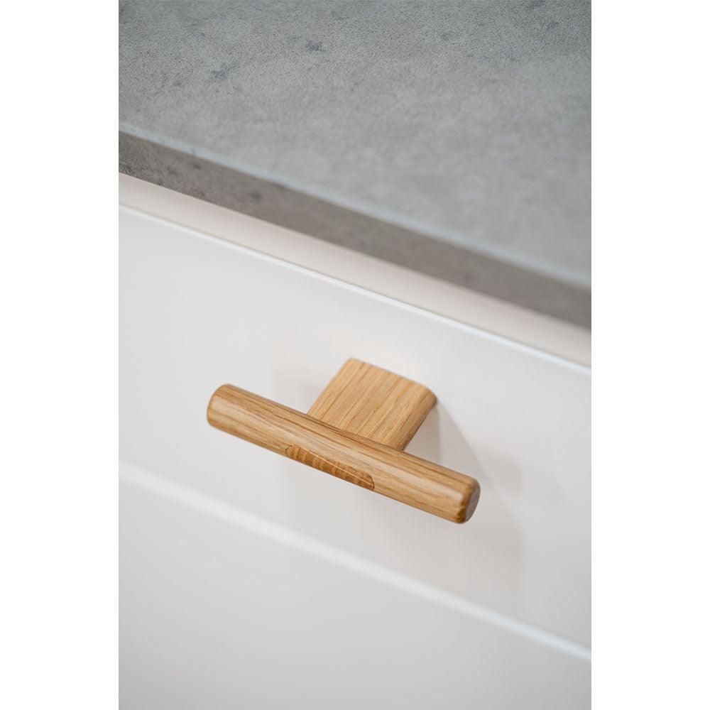 Knob T Join, Oak - Scandi Handles