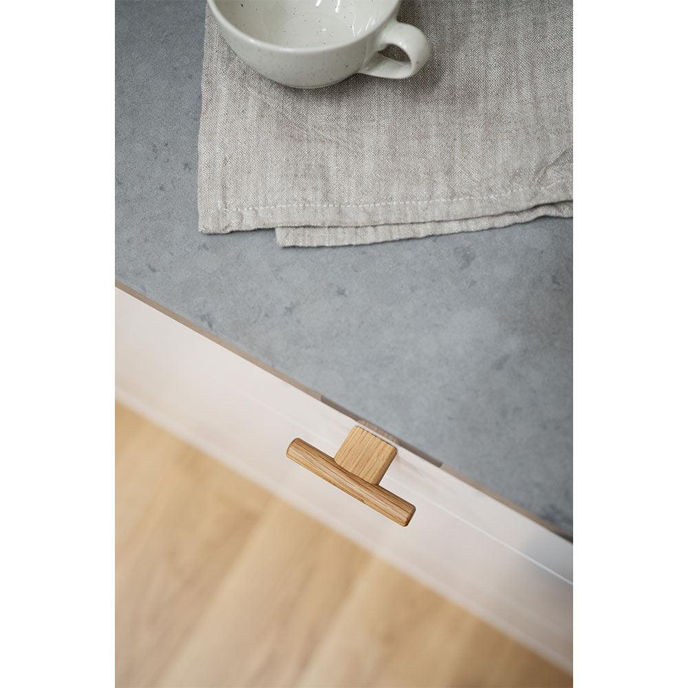 Knob T Join, Oak - Scandi Handles