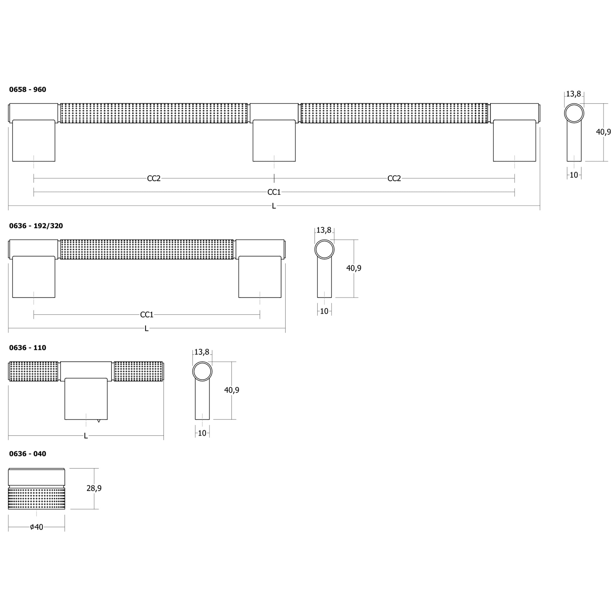 Knob T Point | 11cm