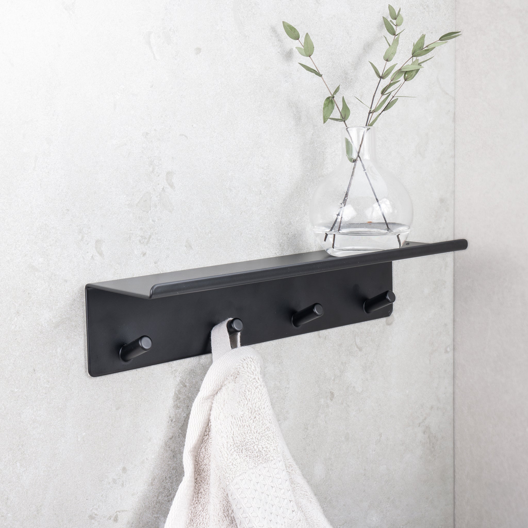 Bathroom Hook Shelf | Base | 30cm
