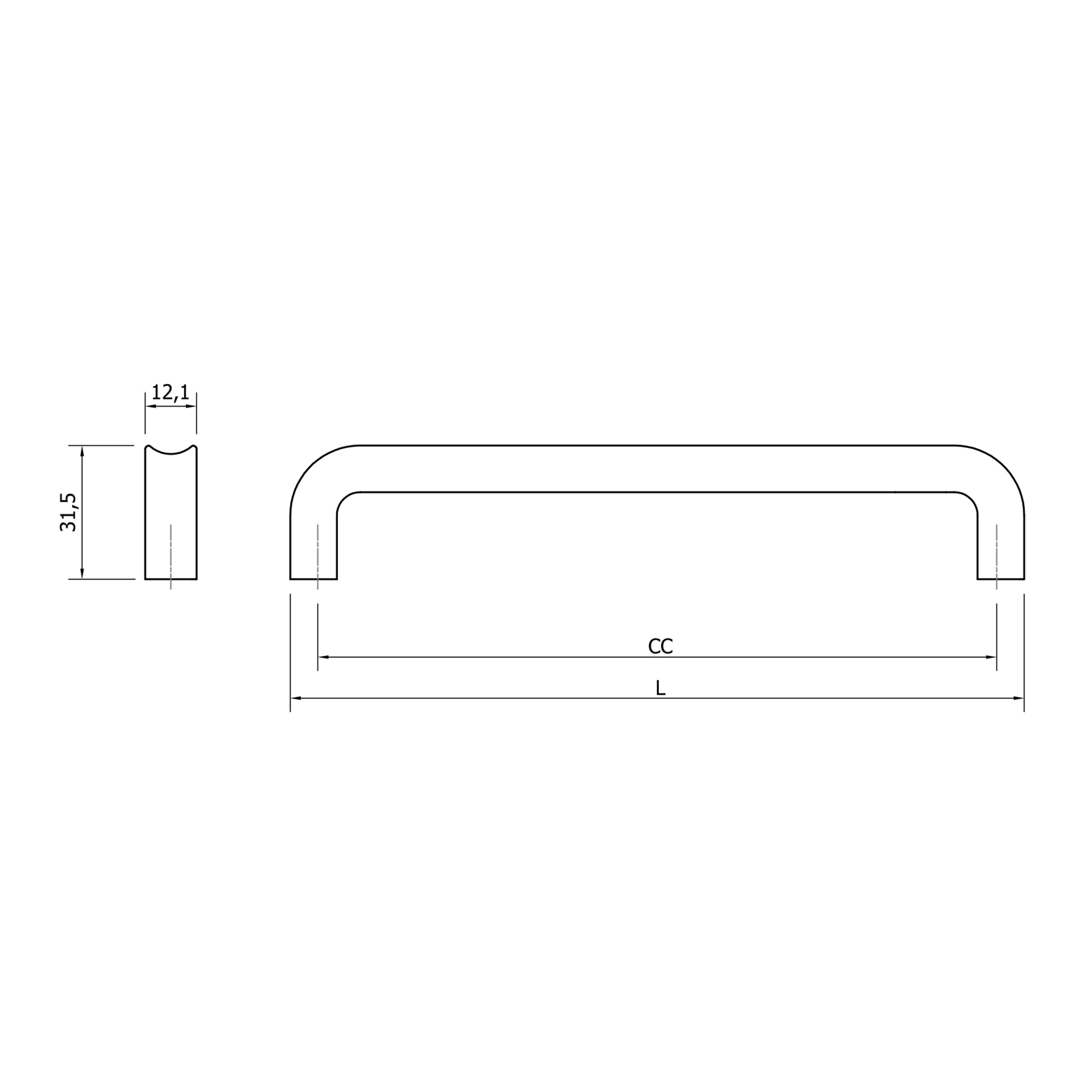 Handle Lipp | 20.5cm / 33.3cm