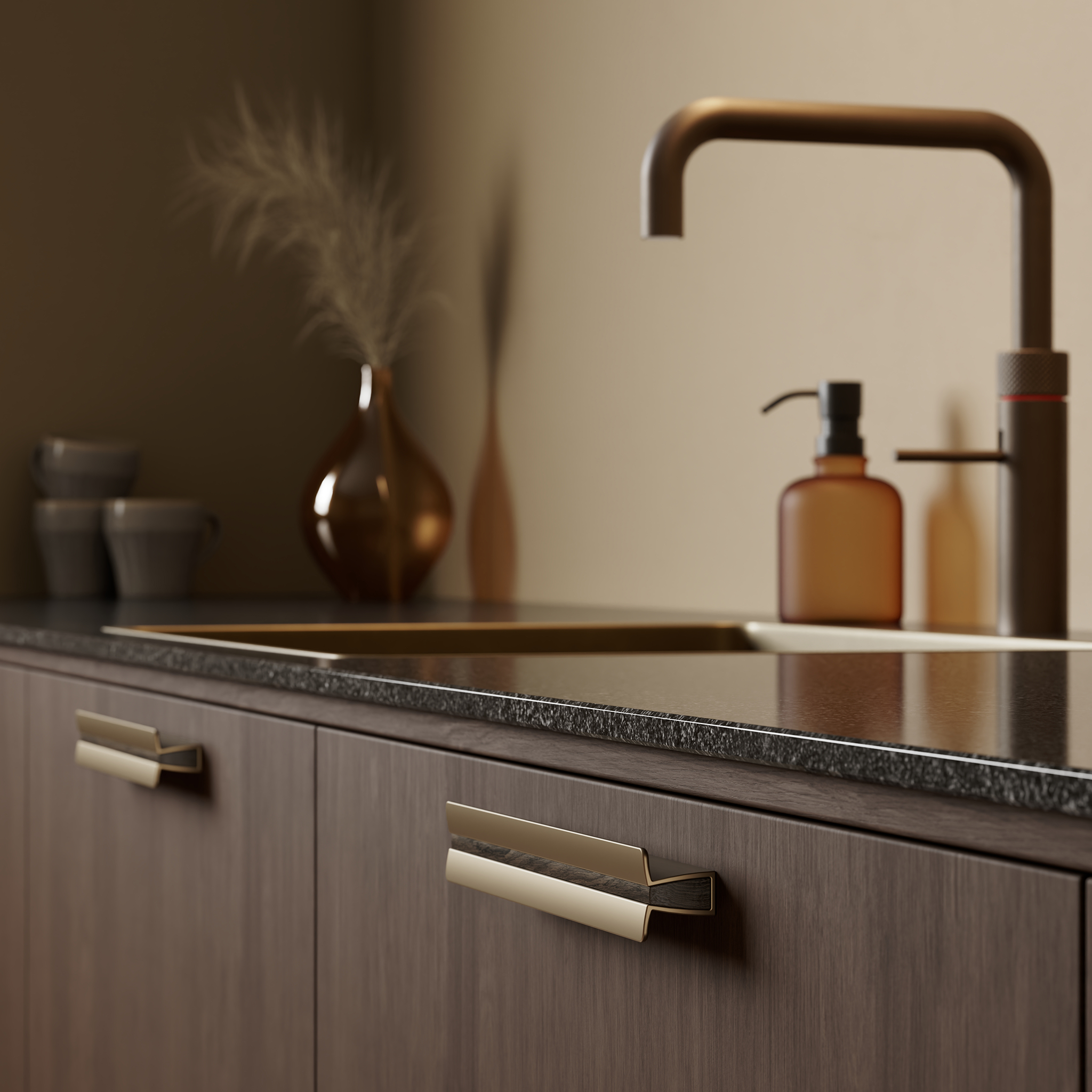 Handle Papillion | 5cm | Matt Brass