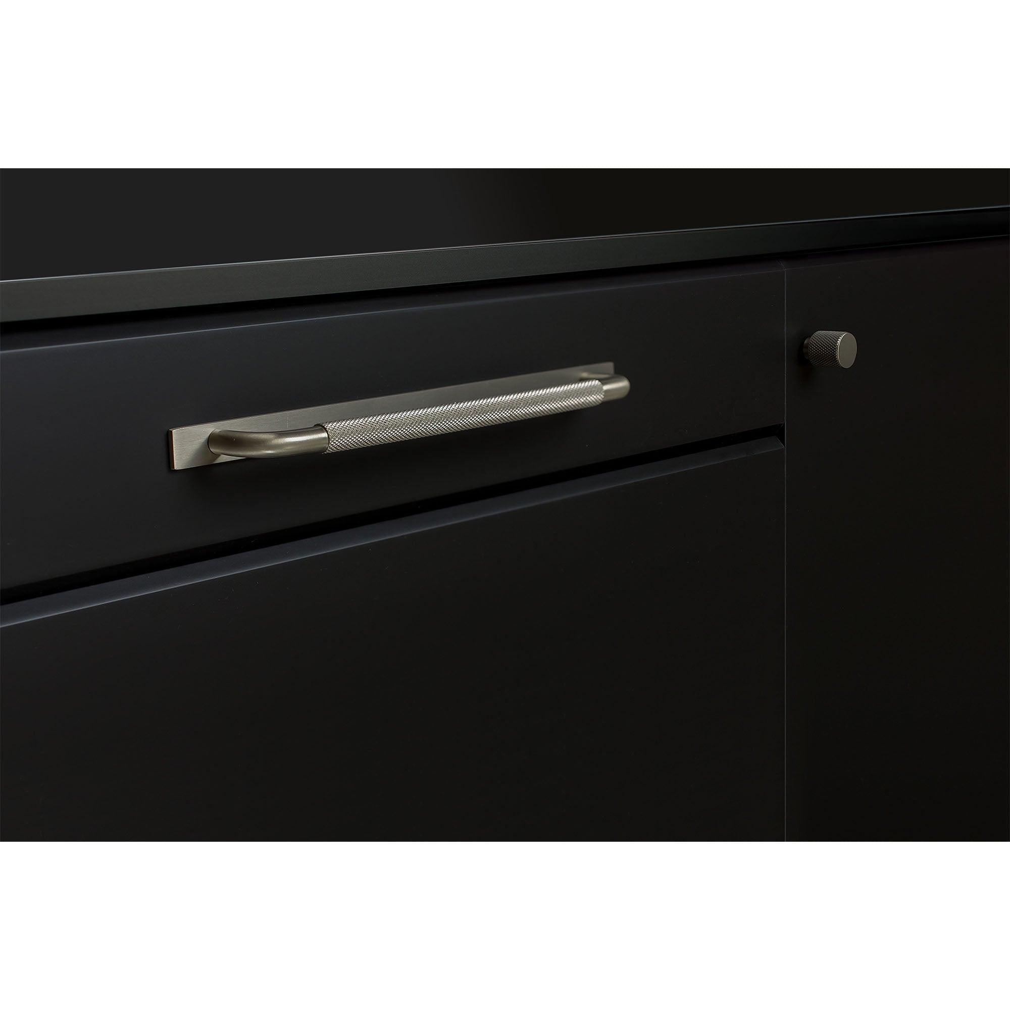 Handle Helix, Back plate, Matt Black, available in different sizes (170/202/266/362/683mm) - Scandi Handles