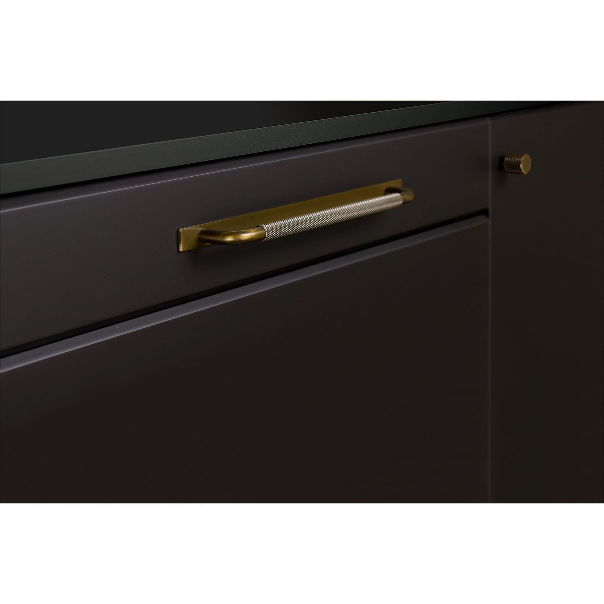 Handle Helix, Back plate, Matt Black, available in different sizes (170/202/266/362/683mm) - Scandi Handles