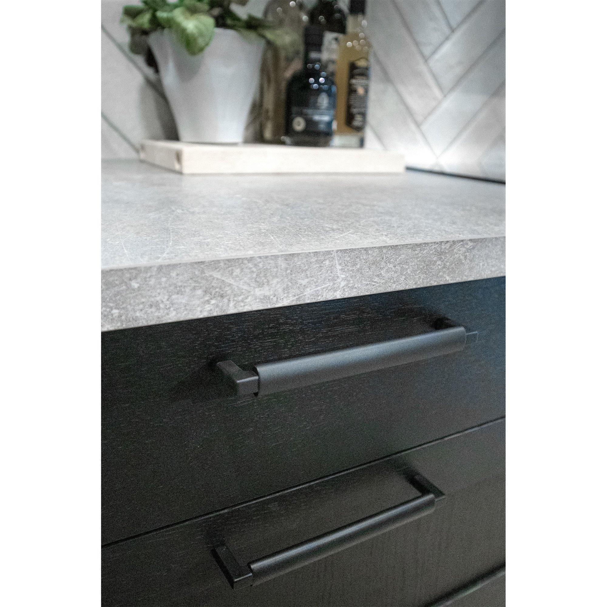 Handle Lecco, Matt Black, available in different sizes (168/328mm) - Scandi Handles