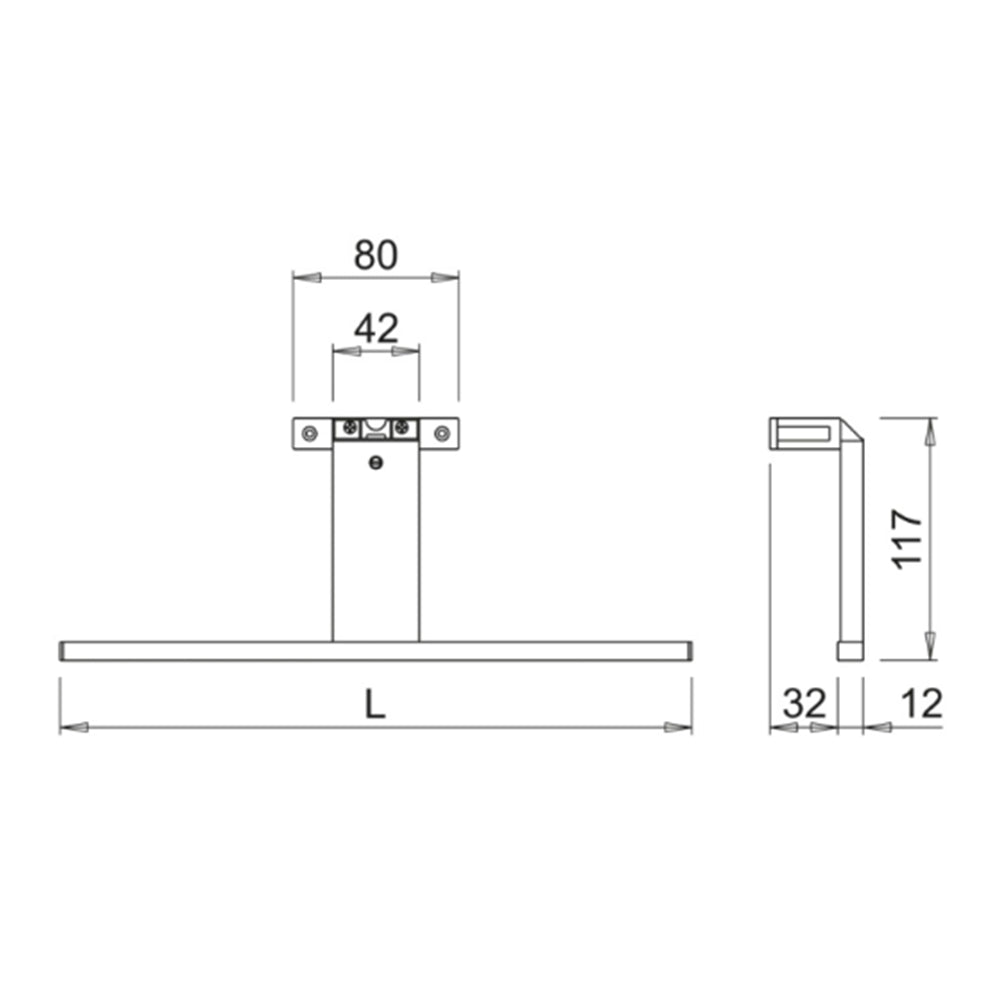 LED Mirror Light JOT D-M | 55cm | Matt Touch Black