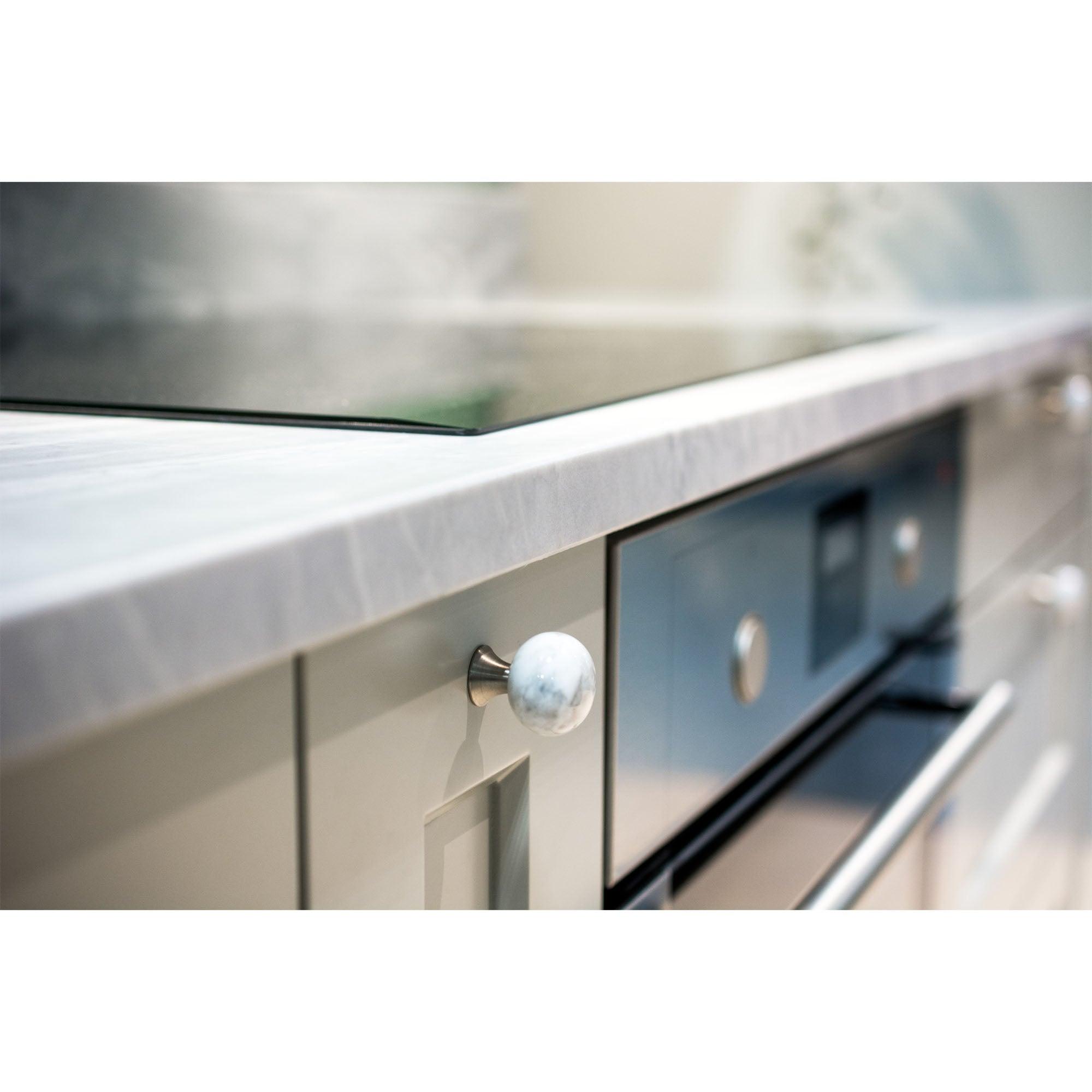 Knob Bead Straight, 28mm, Marble/green - Scandi Handles
