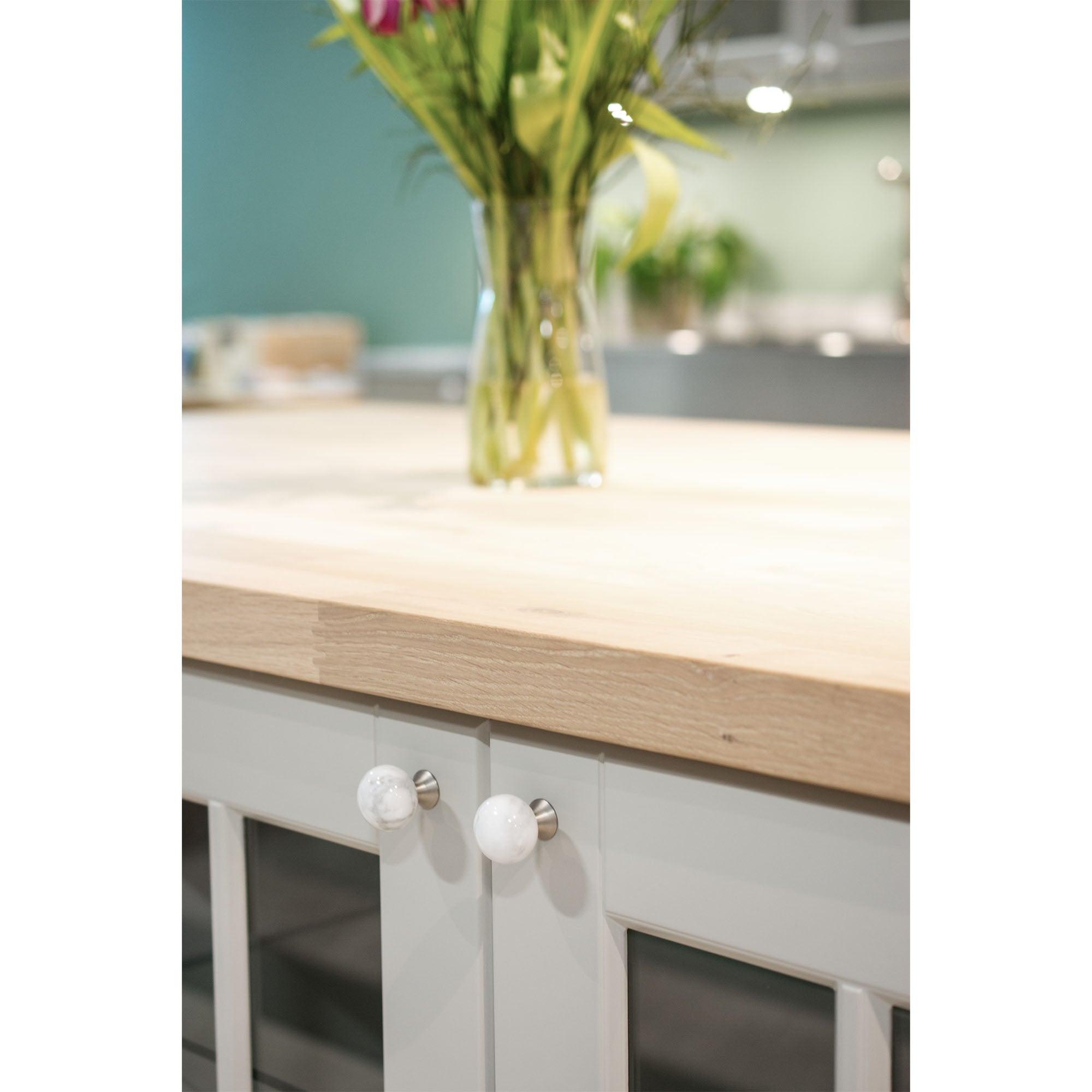 Knob Bead Straight, 28mm, Marble/green - Scandi Handles