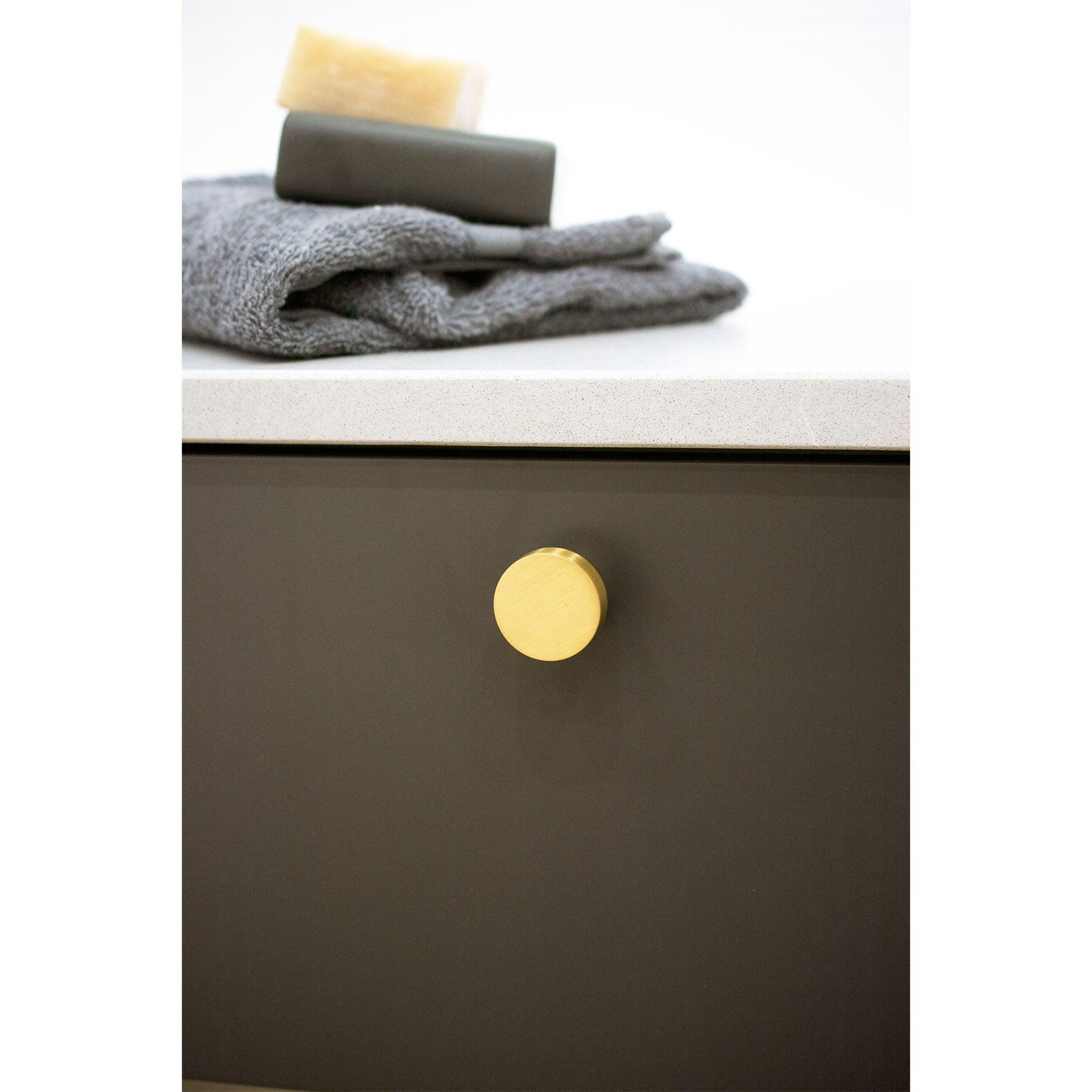 Knob Mood, 30/25,  Brushed brass - Scandi Handles