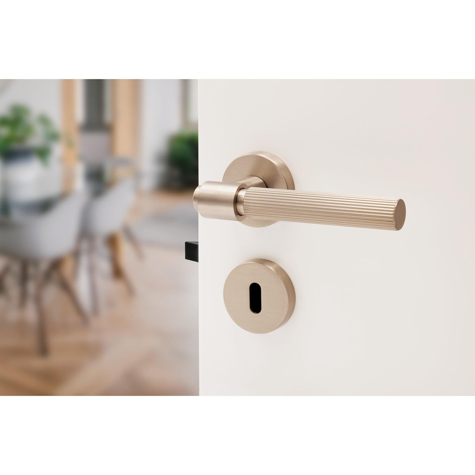Door handle Helix 200 Stripe, Stainless steel - Scandi Handles