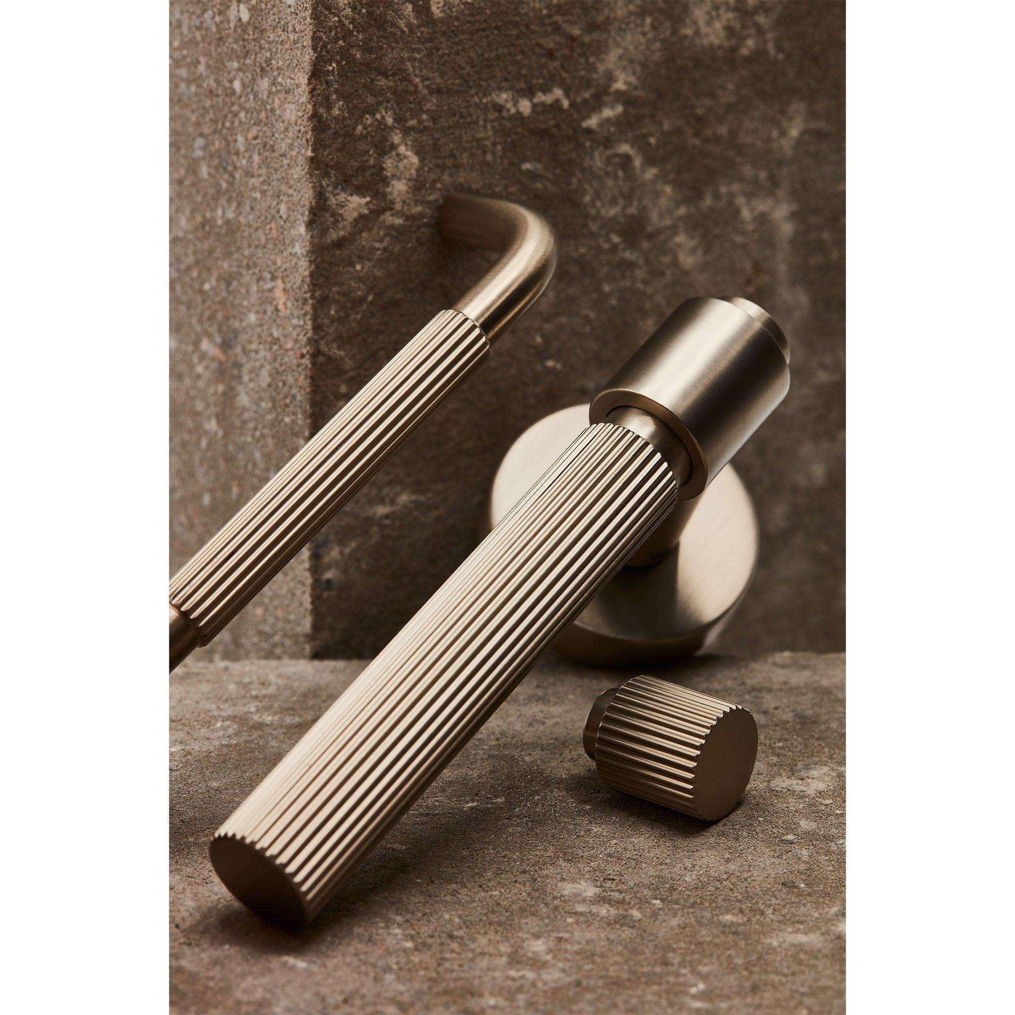 Door handle Helix 200 Stripe, Stainless steel - Scandi Handles