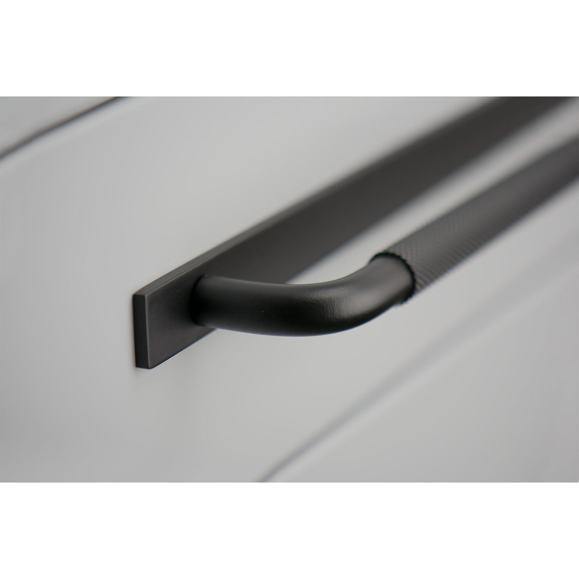 Handle Helix, Back plate, Matt Black, available in different sizes (170/202/266/362/683mm) - Scandi Handles