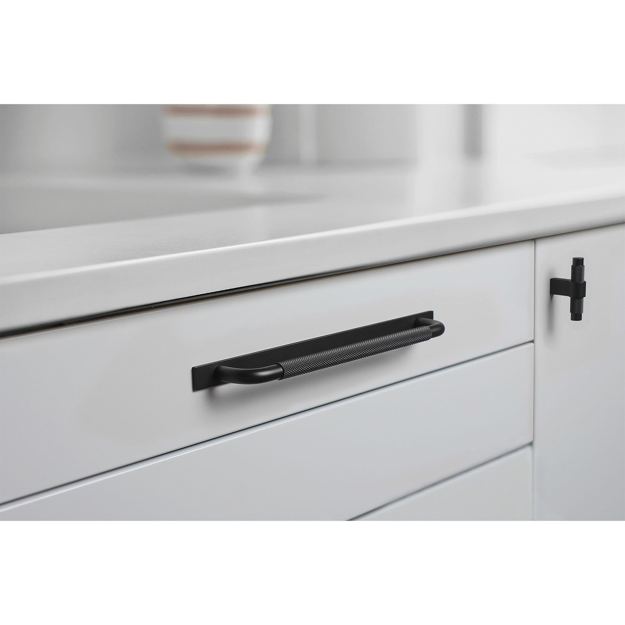 Handle Helix, Back plate, Matt Black, available in different sizes (170/202/266/362/683mm) - Scandi Handles